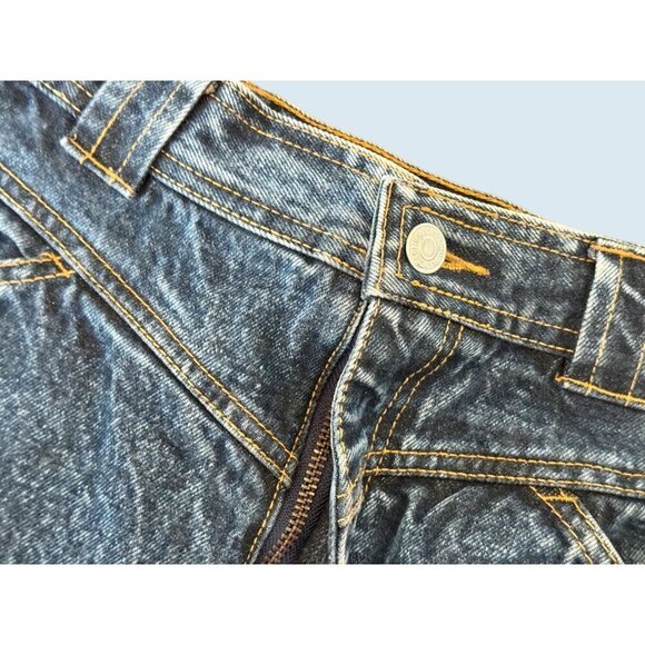 Vintage JORDACHE 90s Acid Washed Knee Length Denim Skirt Size 25 - Picture 4 of 8